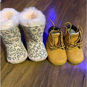 Baby Timberland and Ugg boots